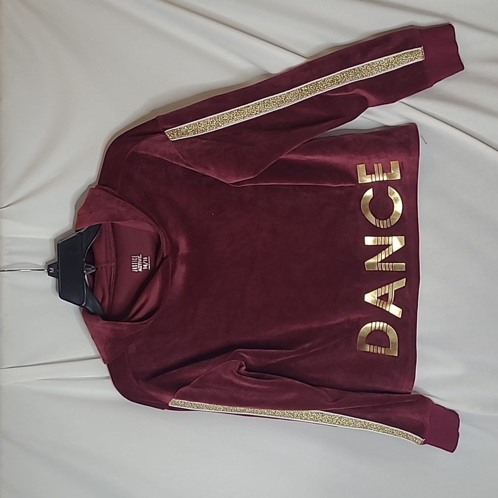 JUSTICE ACTIVE Hooded Maroon Sweatshirt